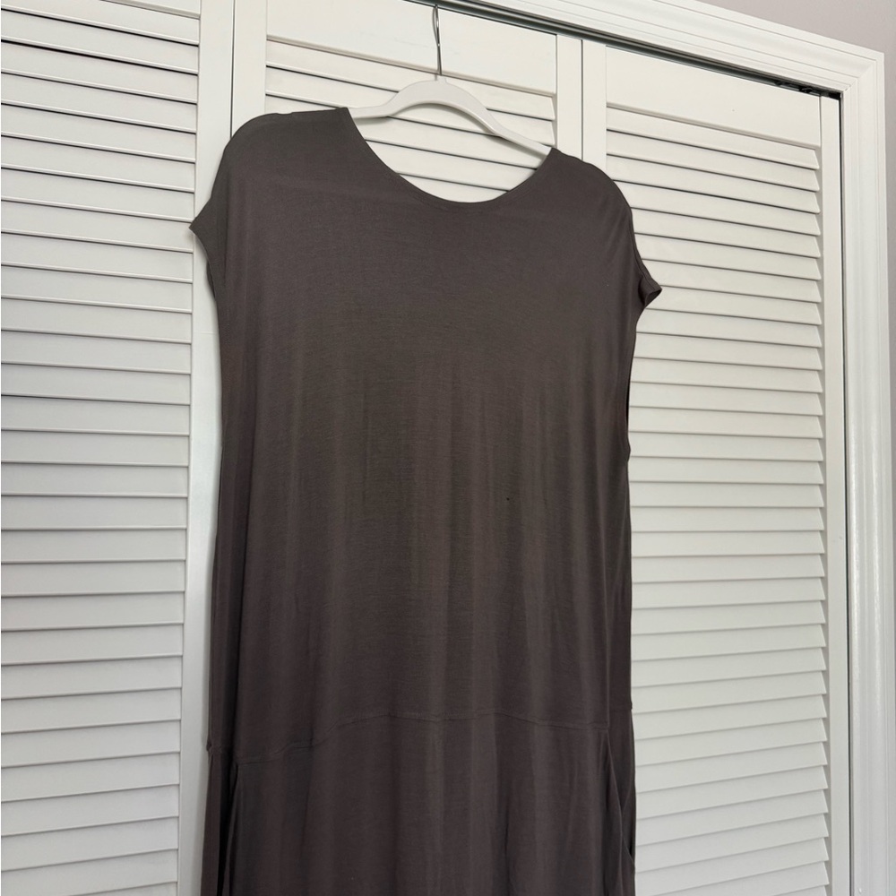 Eileen Fisher Charcoal Grey Jumpsuit Sz L - Picture 3 of 7